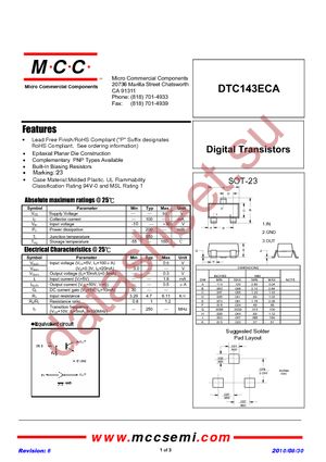DTC143ECA-TP datasheet  